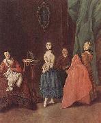 Pietro Longhi Dame bei der Schneiderin oil painting reproduction